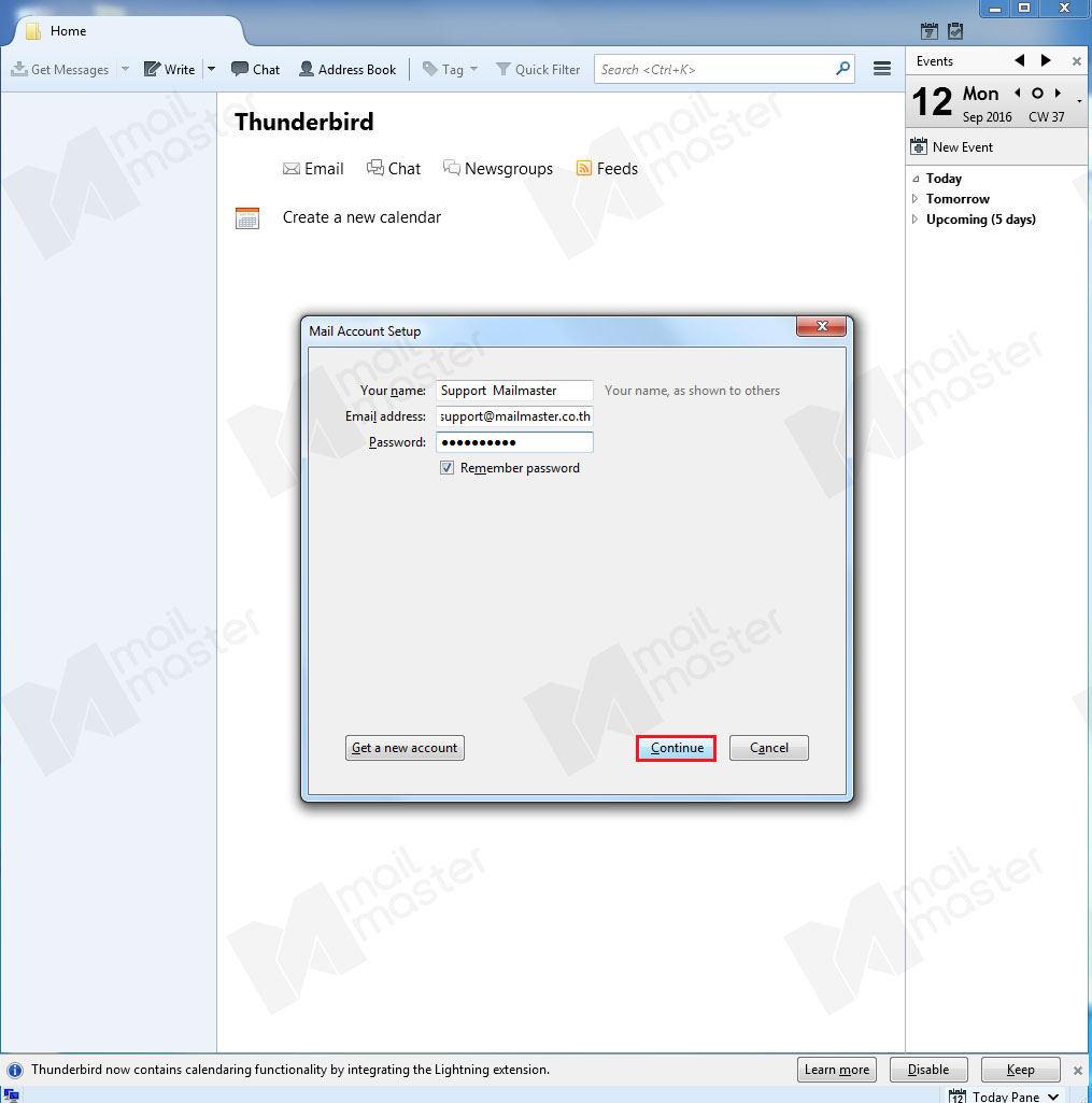 การเริ่มต้นใช้งาน Thunderbird