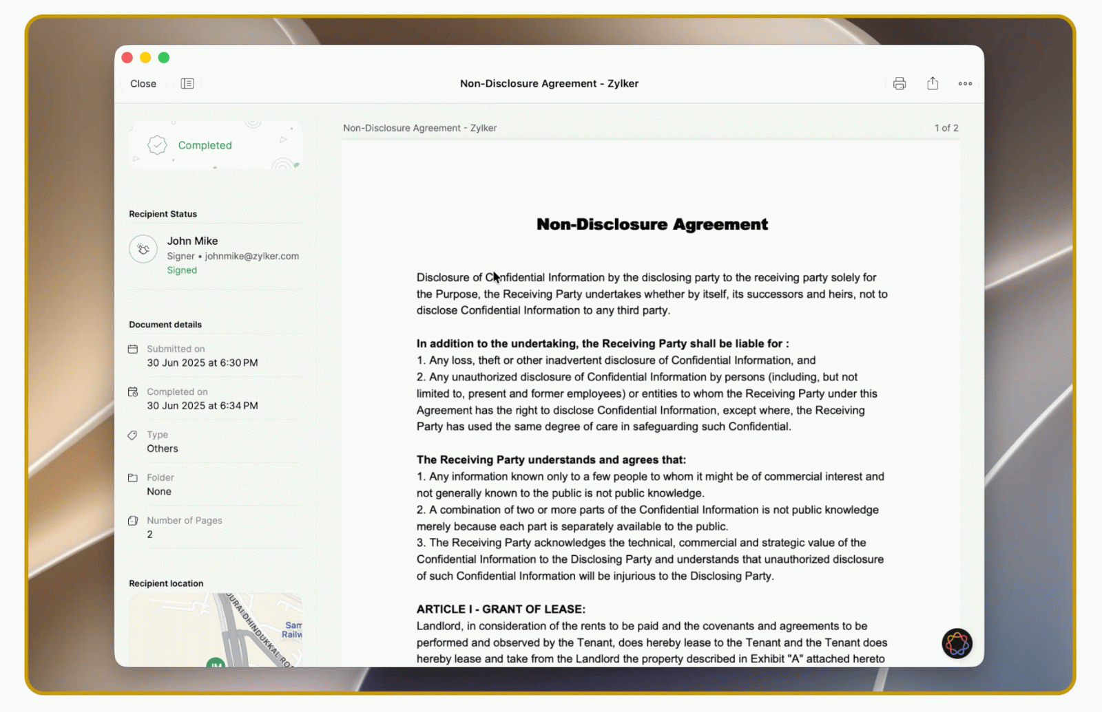 Zoho Sign เพิ่มฟีเจอร์ AI ใหม่! รองรับ iOS 27 และ macOS Golden Gate