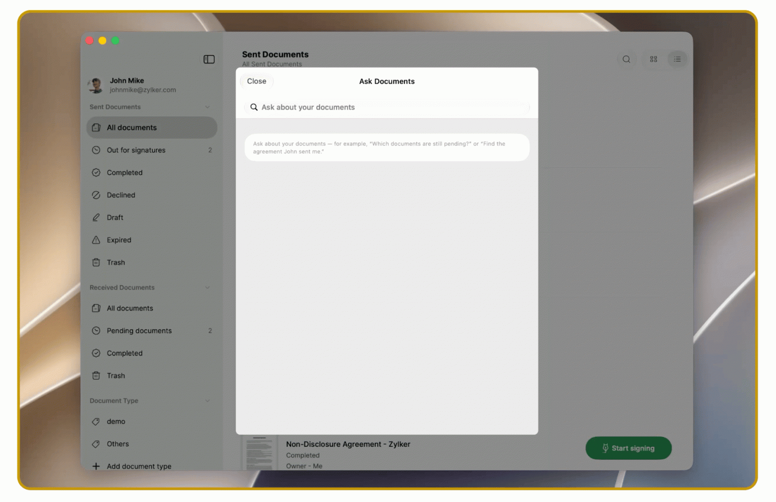 Zoho Sign เพิ่มฟีเจอร์ AI ใหม่! รองรับ iOS 27 และ macOS Golden Gate