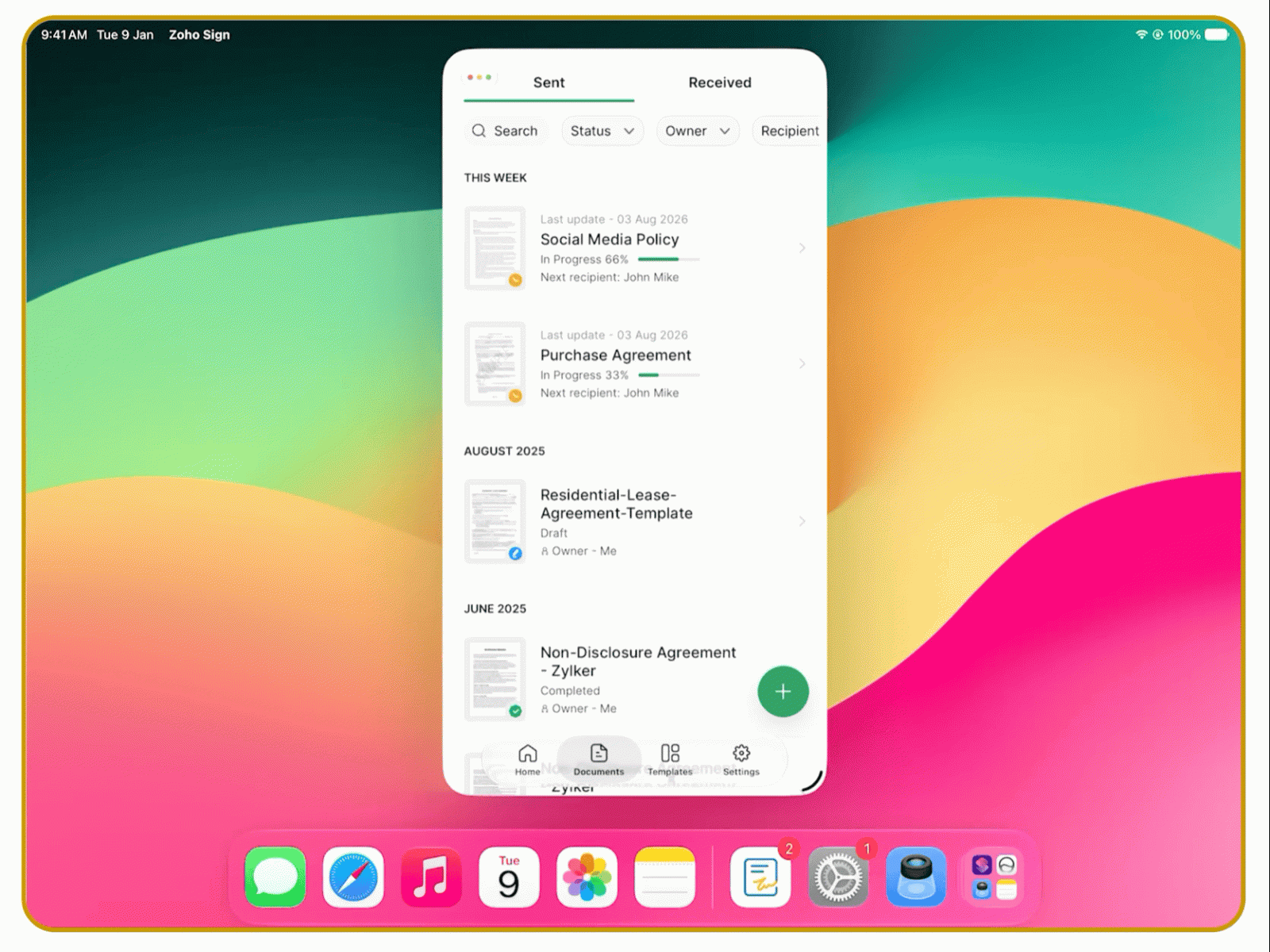 Zoho Sign เพิ่มฟีเจอร์ AI ใหม่! รองรับ iOS 27 และ macOS Golden Gate